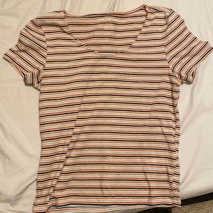 AEO Striped multi colored cropped top.